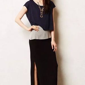 Anthropologie Stacy Chang askew maxi dress